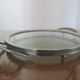 Modernist art deco tray in silver metal and smoked glass 1940s