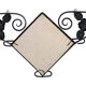 Art Deco coat rack in hammered iron at 5 pads with 30s mirror