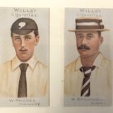 Table illustrations cricket players 30s