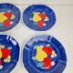 Vintage Hand-Painted Porcelain Fruit Plates, China, 1950s, Set of 8