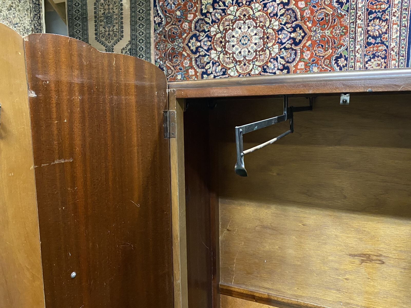 Art Deco student cabinet in walnut