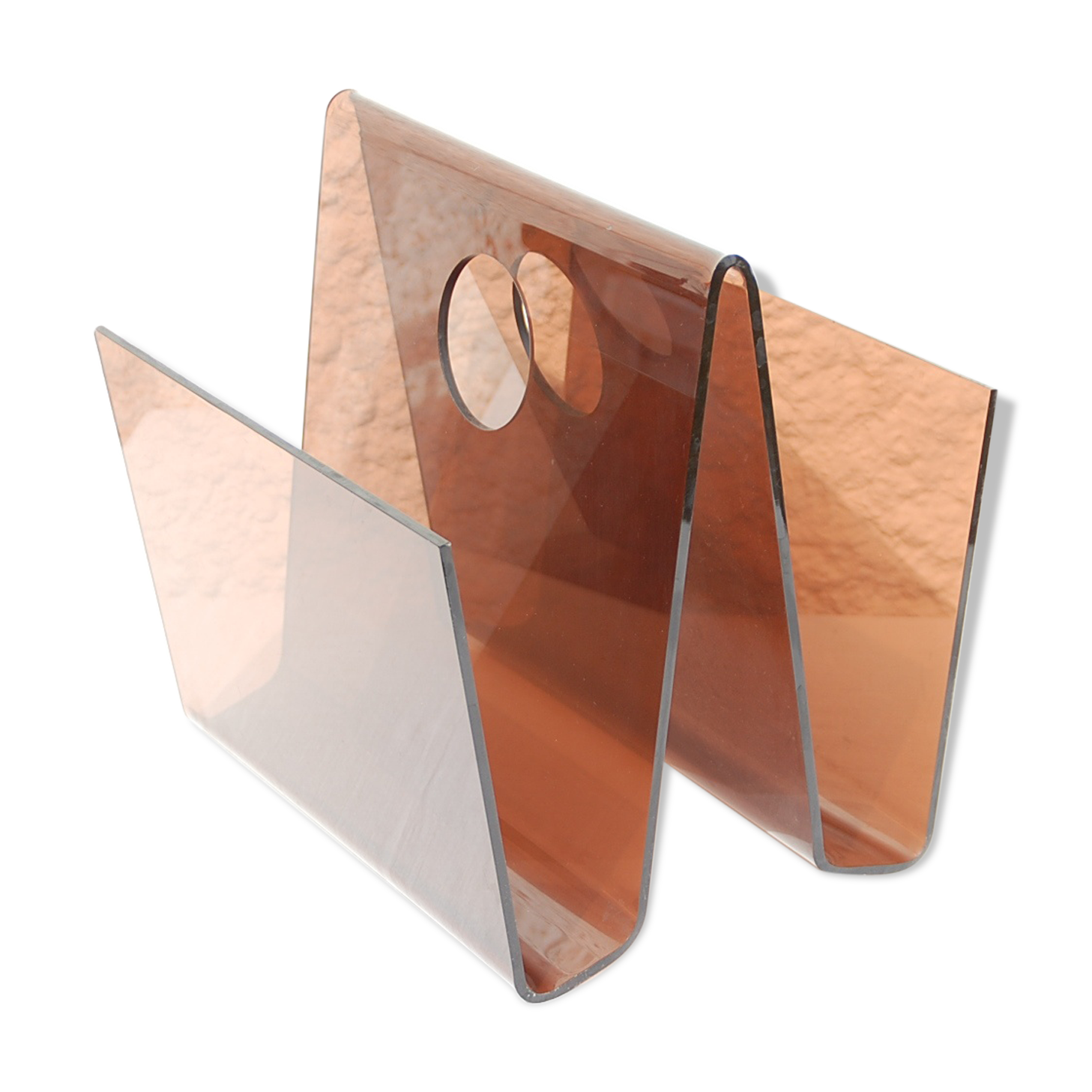 Plexiglass magazine rack from the 70s