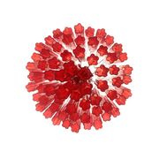 Red "Campari" Color Chandelier in Glass