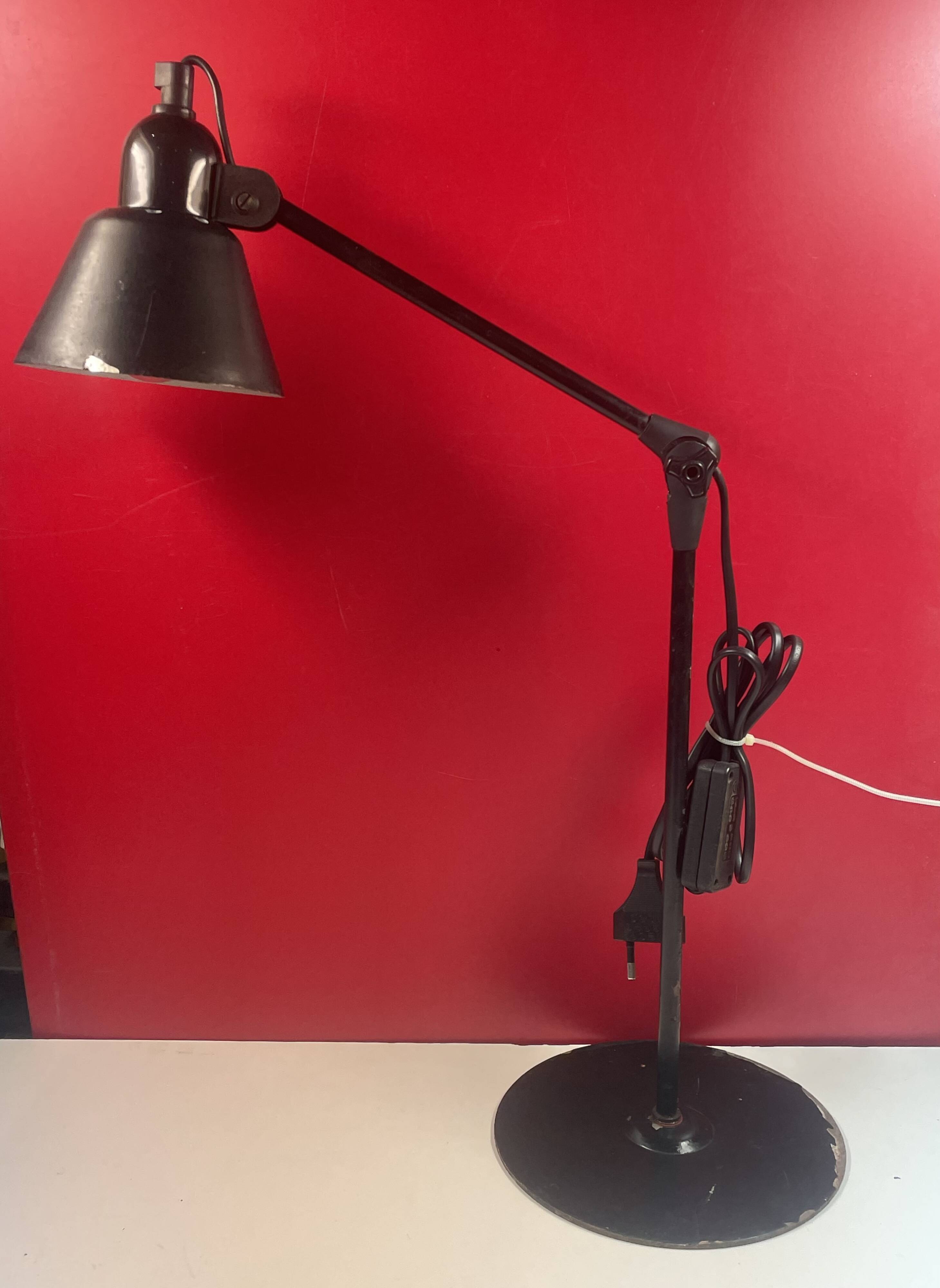 Vintage articulated lamp from the 70s - workshop, garage 62 cm right