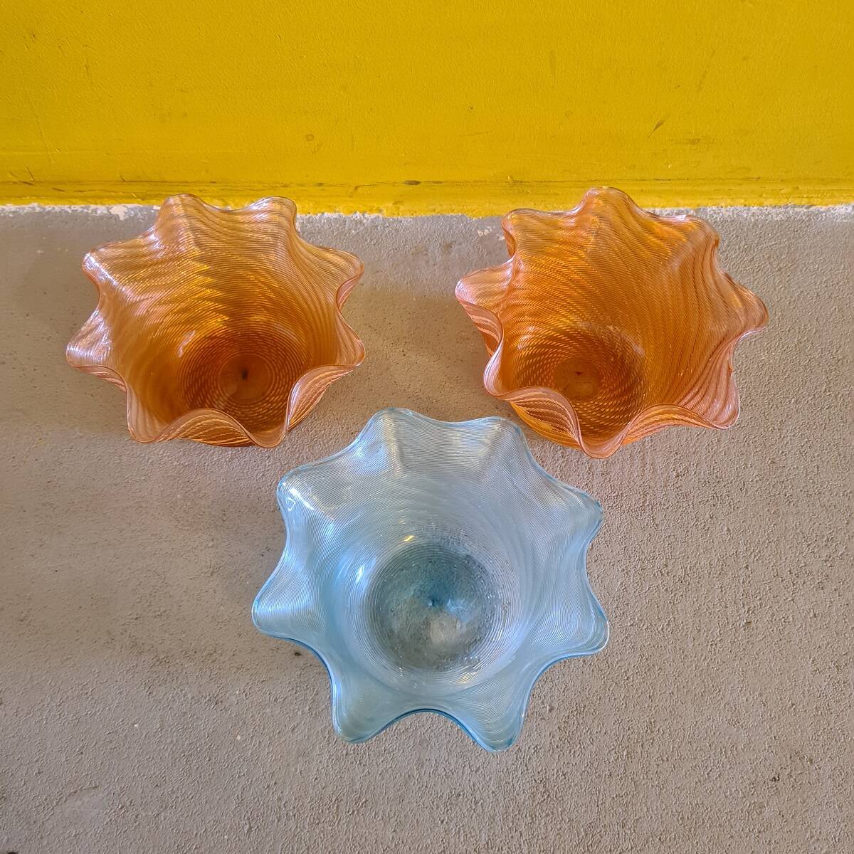Victorian Stevens & Williams Glass finger bowls, Circa 1890
