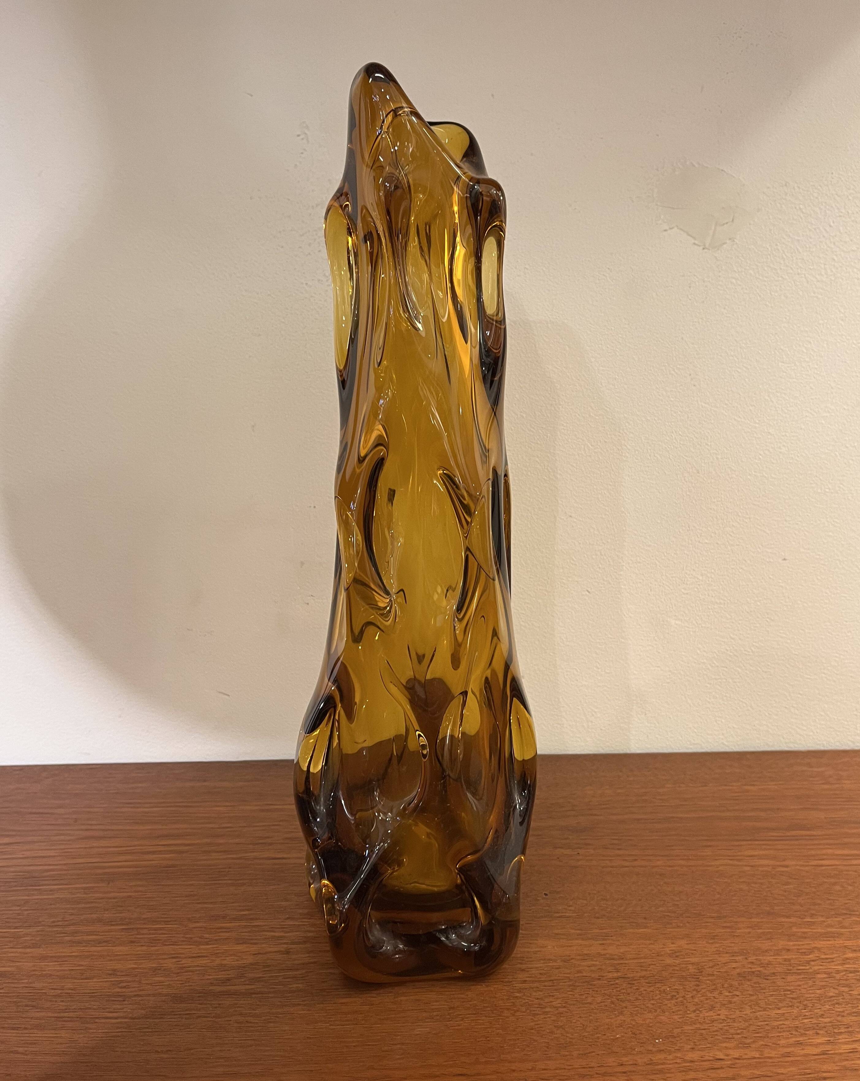 Vase from Wolomin Glassworks, Poland, 1970's
