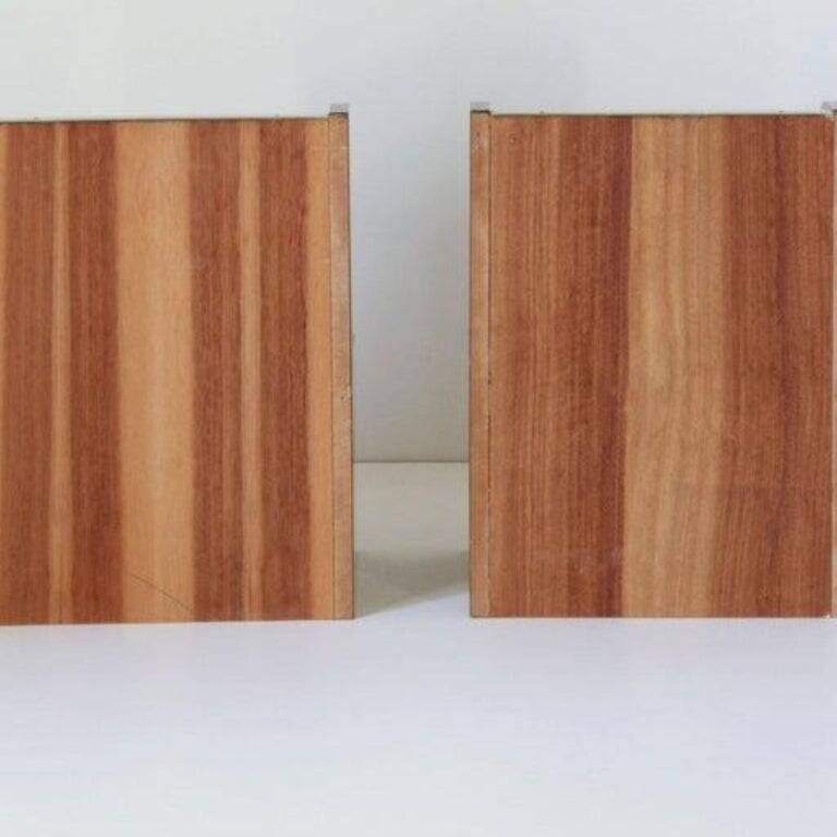 Vintage Italian Mid-Century Modern Wood Bedside Tables, 1970 circa
