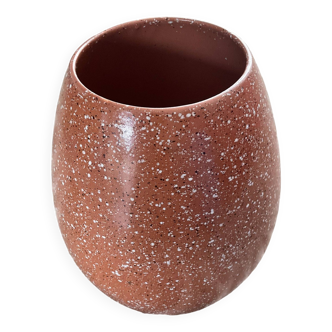 Vintage St Clément vase speckled terracotta