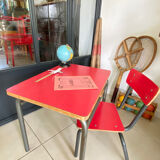 Vintage Formica children's desk and chair set