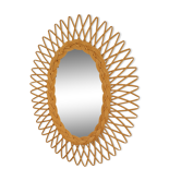Miroir rotin vintage