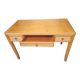 Rattan and varnished pine desk