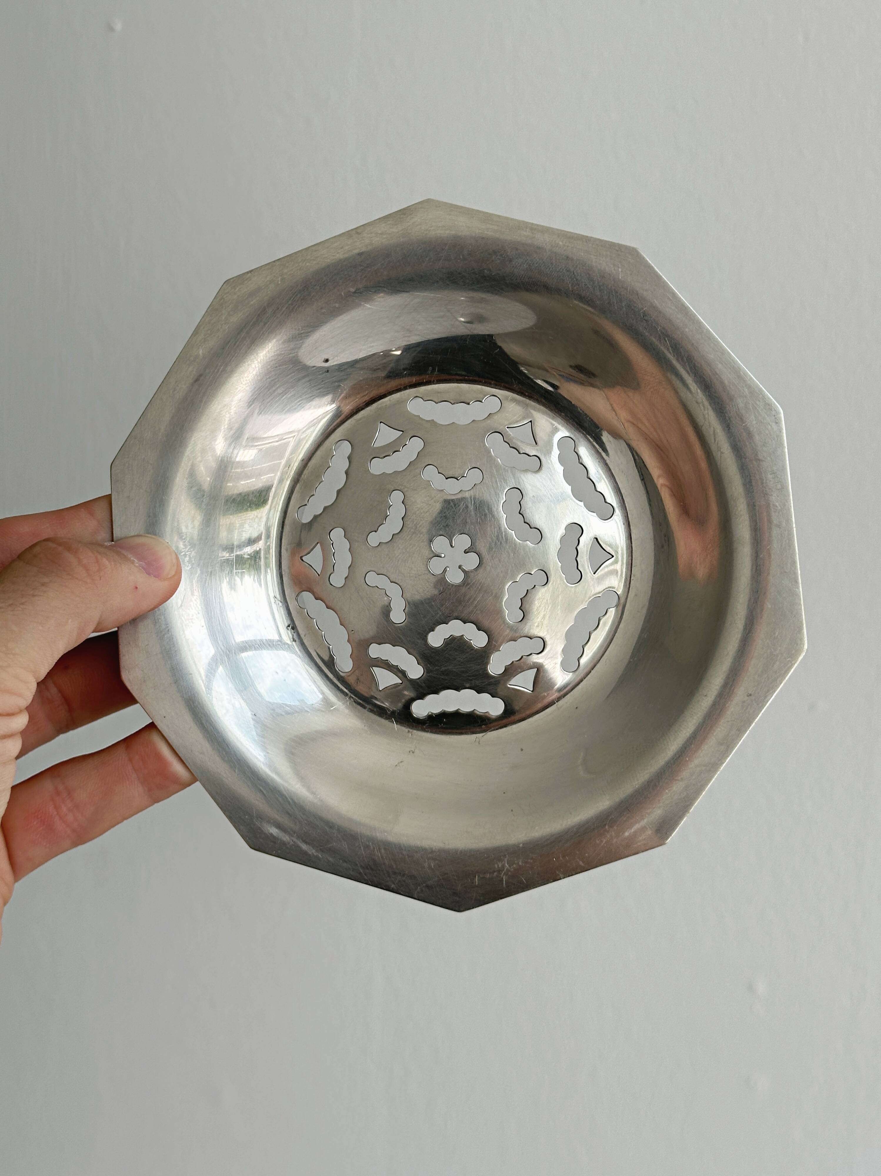 Silver-plated metal butter dish Coquillor