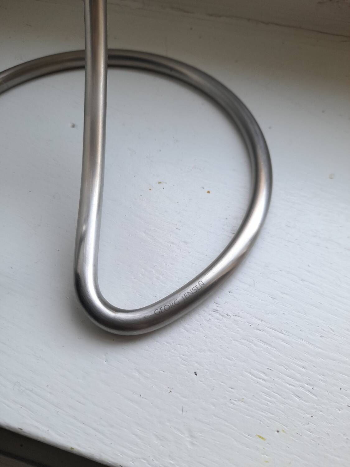 Georg Jensen brushed stainless steel candlestick