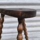1950s Beaded Wooden Tripod Stool