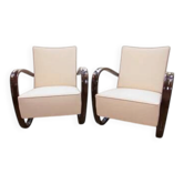 Paire de fauteuils lounge h-269 par jindrich halabala pour up zavody, années 1930.