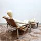Vintage leather & chrome lounge chair