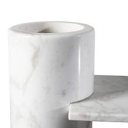 Loico Library by Angelo Mangiarotti in white Carrara marble, mid-20th century Italian.