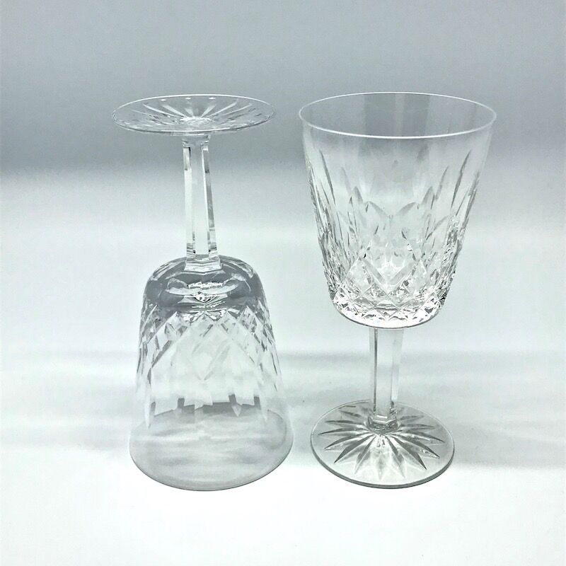 Cut crystal wine glasses