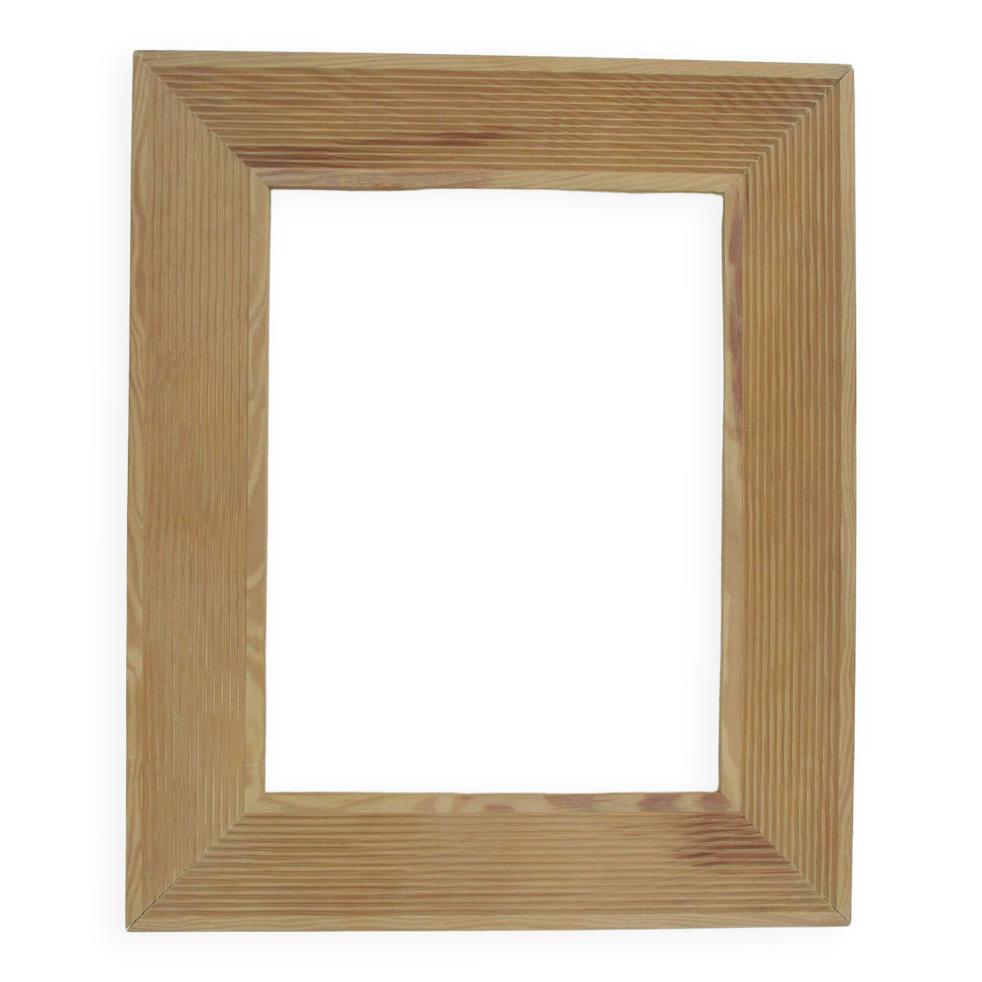 Old grooved natural wood frame - design for 250 x 325 mm subject
