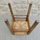 Wooden stool and mulched seat