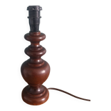 Turned wooden lamp base
