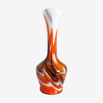 Vetreria Barbieri vase from Empoli in Italy in opaline glass from Florence