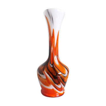 Vetreria Barbieri vase from Empoli in Italy in opaline glass from Florence
