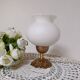 Lampe en bronze et opaline