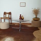 Vintage coffee table 60s / 70s smoked glass