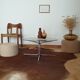 Table basse vintage années 60 / 70 verre fumé