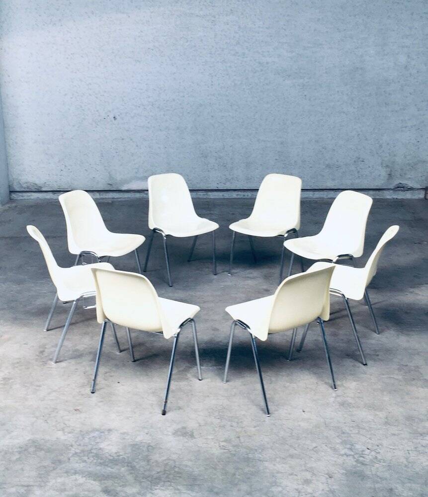 Orly Stacking Chairs by Bruno Pollak for Solo, Germany, 1979, Set of 8