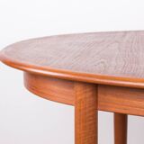 Danish oval teak dining table by Gudme Mobelfabrik 1960.