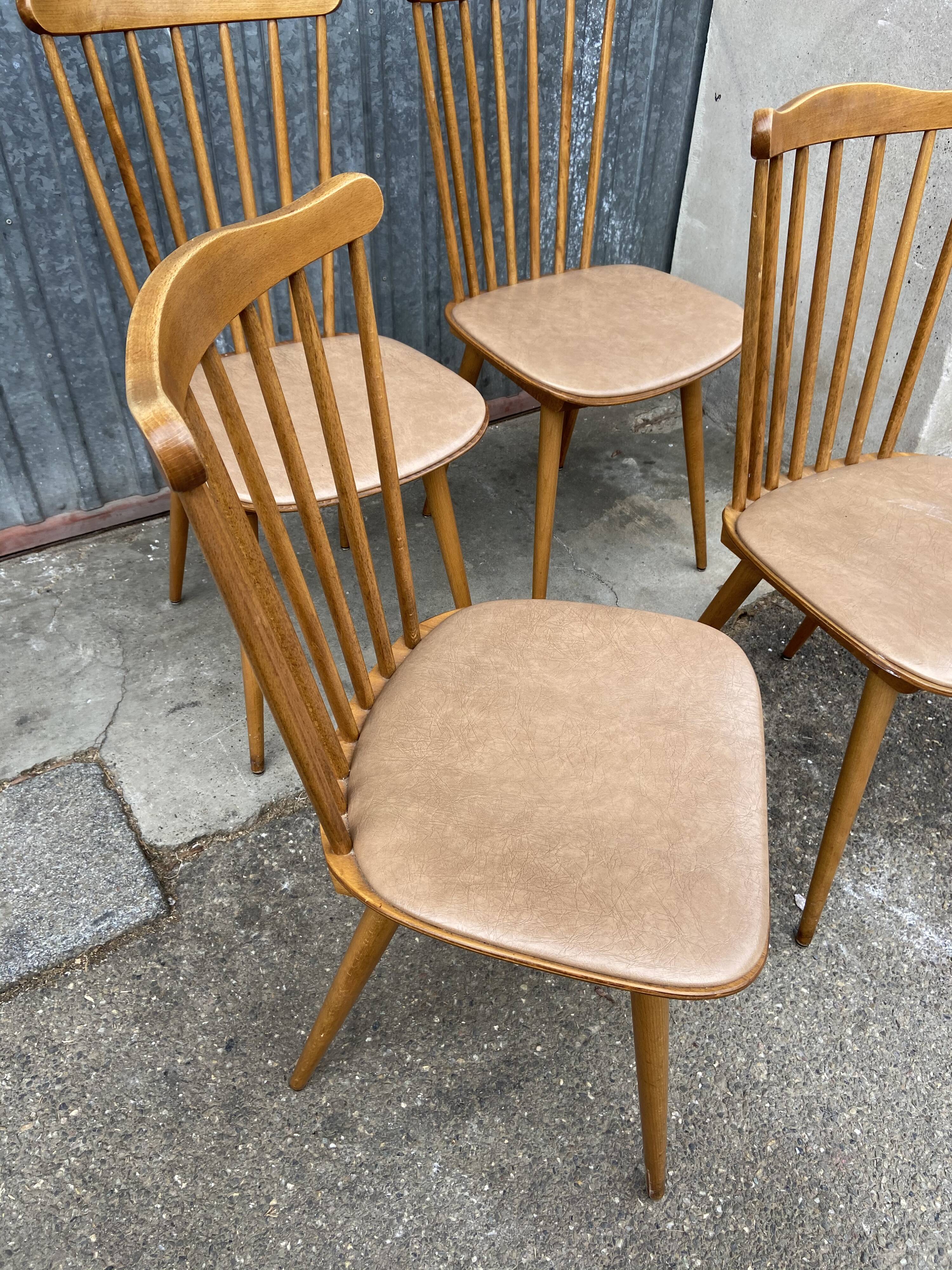 4 Vintage bistro chairs Baumann Tacoma 1960
