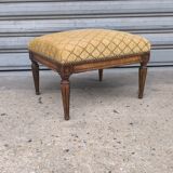 Louis XVI period wooden and velvet ottoman