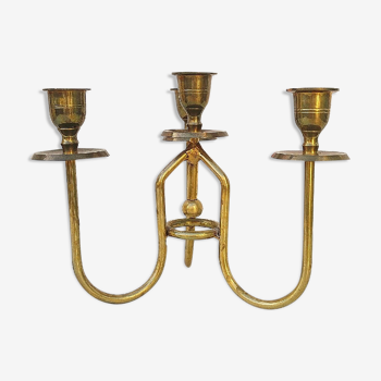 Vintage trend golden brass candle holder