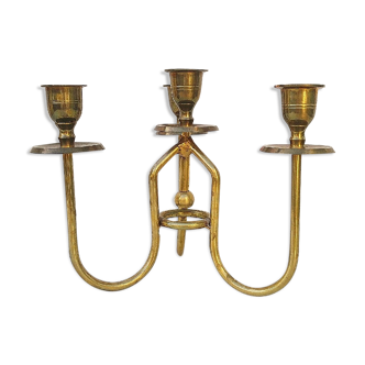 Vintage trend golden brass candle holder