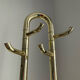 Italian towel rack in gilded metal from the 70s