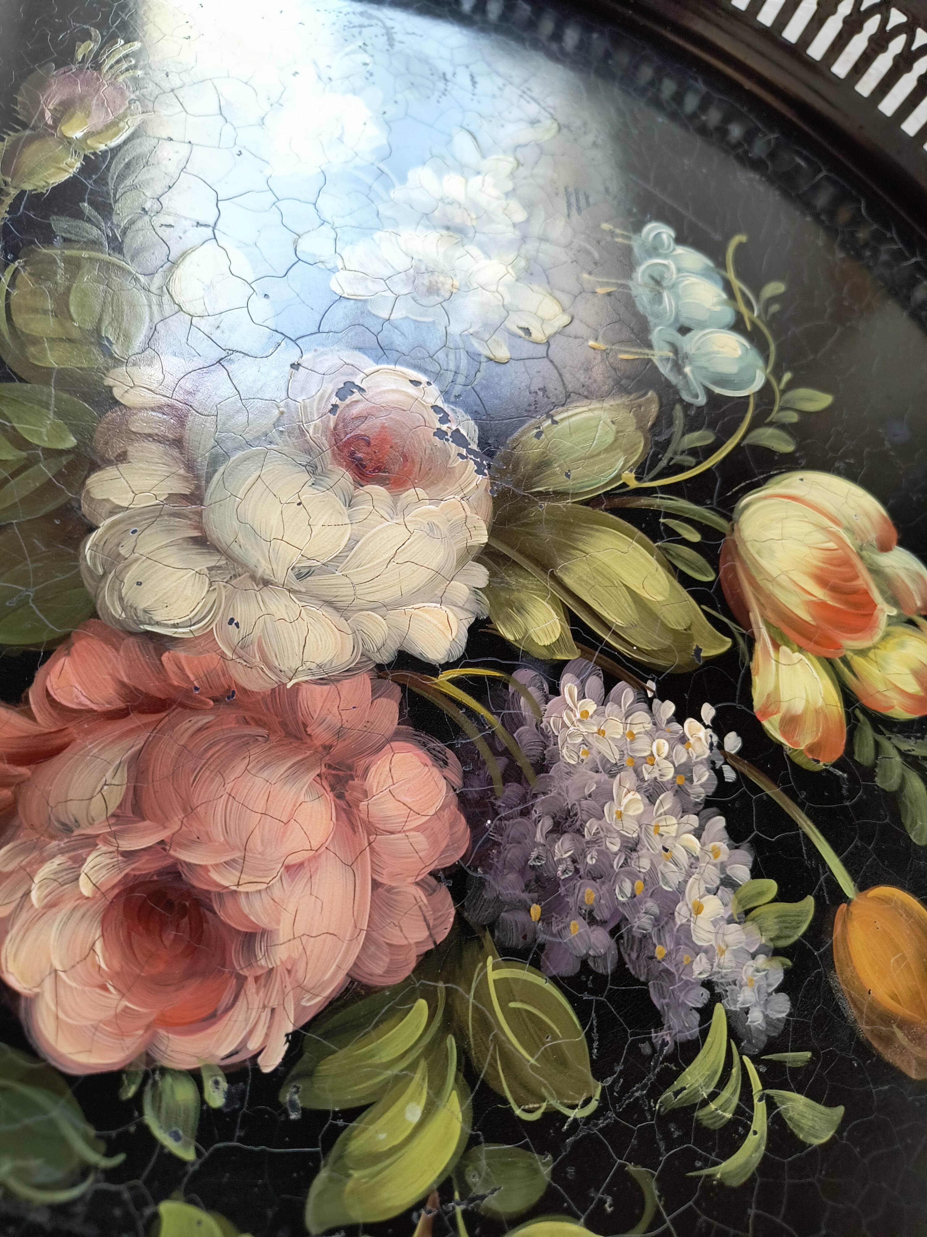 Large "Napoleon III" hand-painted platter