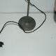 Art-deco lamp articulated brass glass paste