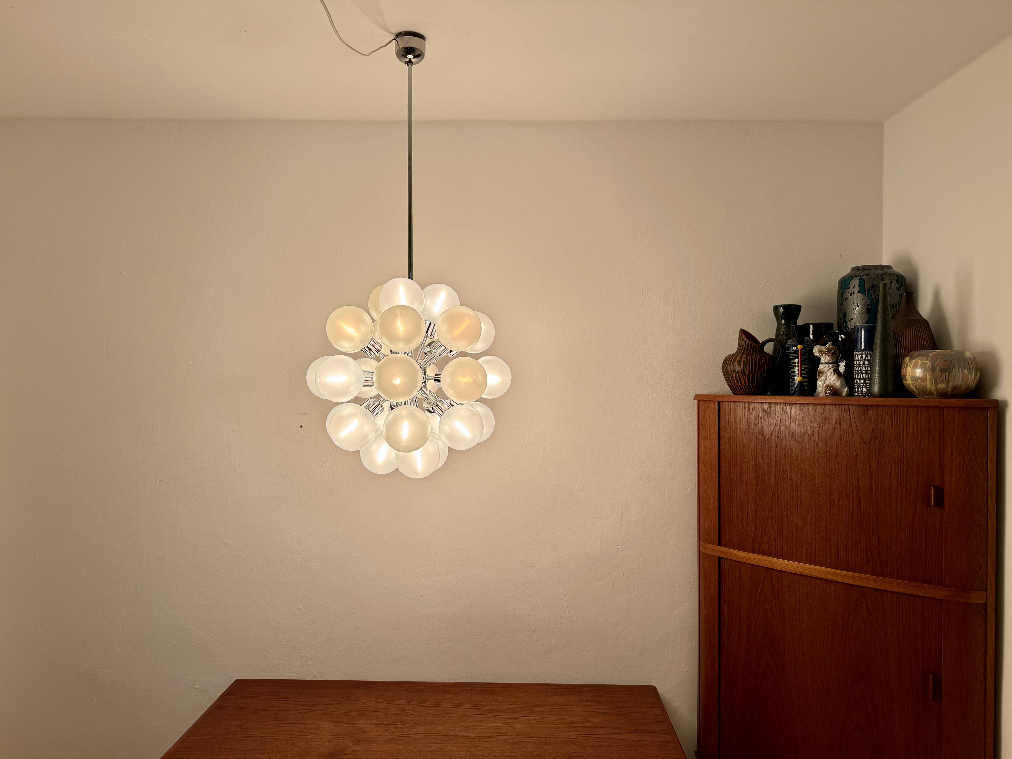 Chromed 1970s Sputnik Chandelier by Motoko Ishii for Staff