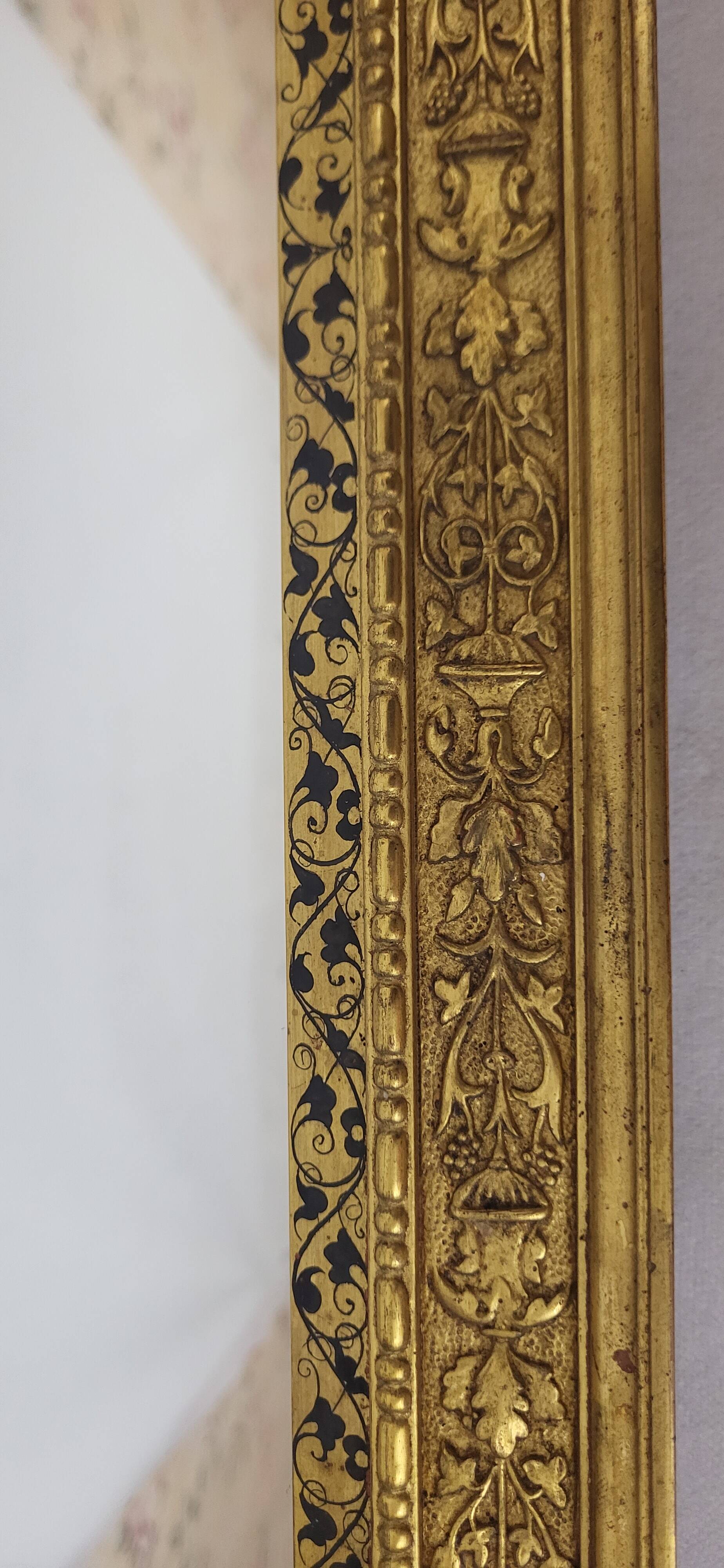19th century gilded wooden mirror from Maison Goupil & Cie