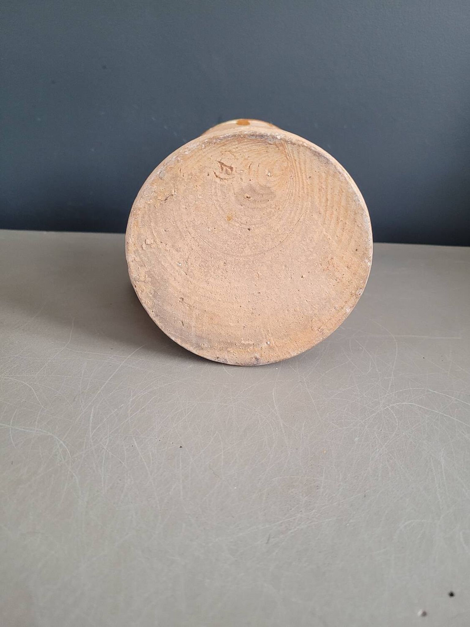 Pichet pot à lait ancien en terre cuite vernissée