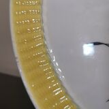 Large ceramic cake dish gien flower decoration jonc vintage 1960