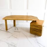 Pierre Chapo, model B40 desk in elm circa 1980.