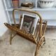 70s magazine rack in rattan & bamboo