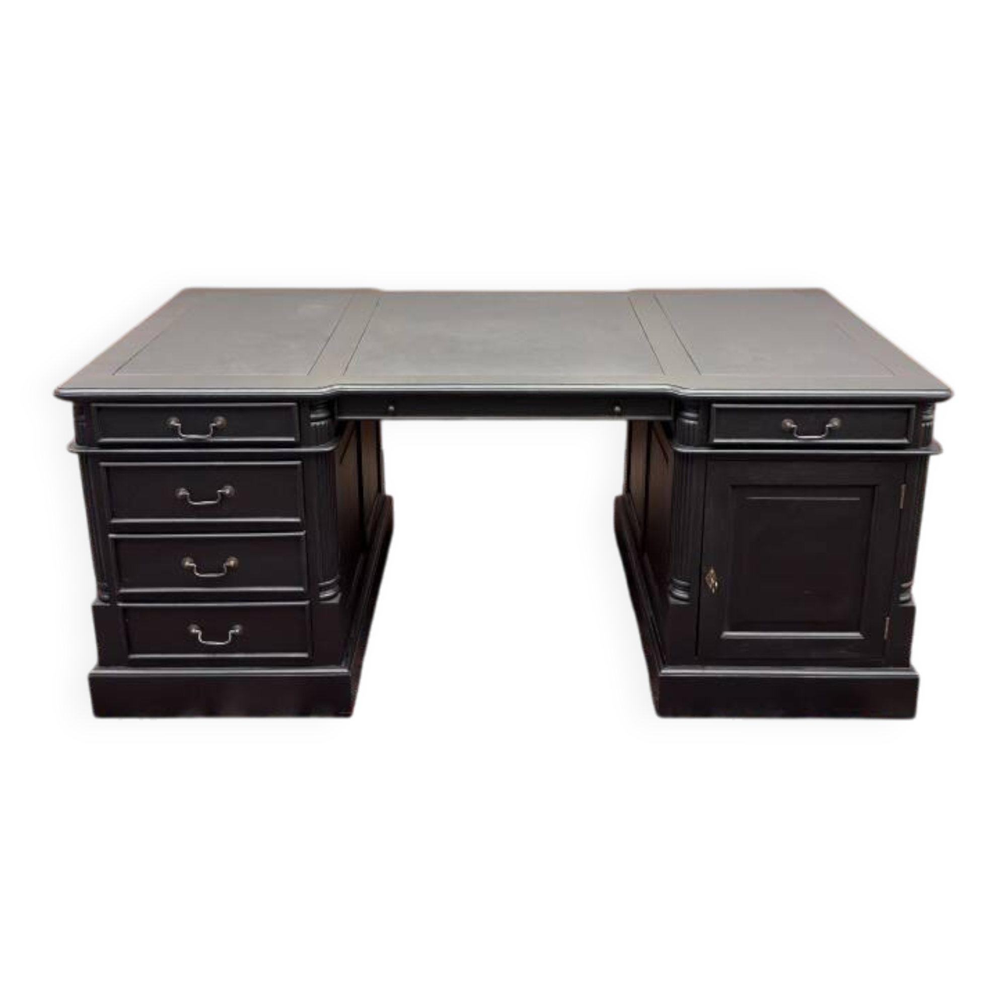 Classic English Black Chesterfield Desk