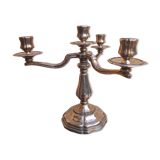 Chandelier 3 branches, silver metal, Saint Médard