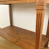 Wooden and marble console table