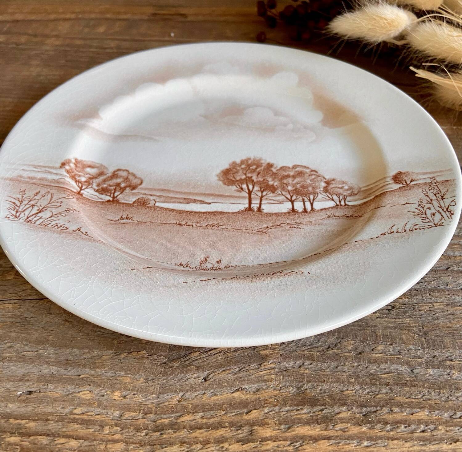 Vintage landscape plate