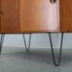 Danish mid-century teak cabinet with sliding doors, refurbished, 1960s
